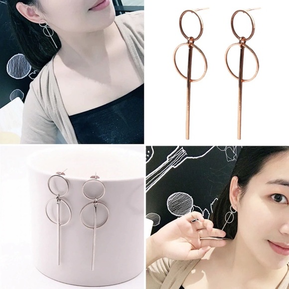 NEW!💙💎MINIMALIST BARS! MODERN HOOPS!💎💙GOLDEN! - Picture 3 of 8